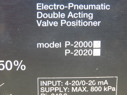 PMV P-2000 Electro-Pneumatic Valve Positioner Double acting 4-20ma
