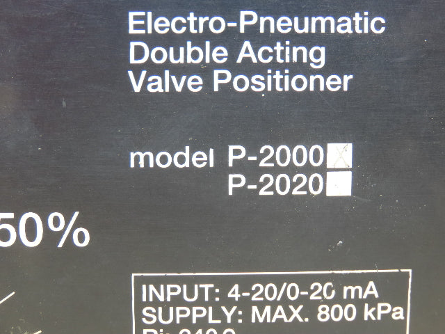 PMV P-2000 Electro-Pneumatic Valve Positioner Double acting 4-20ma