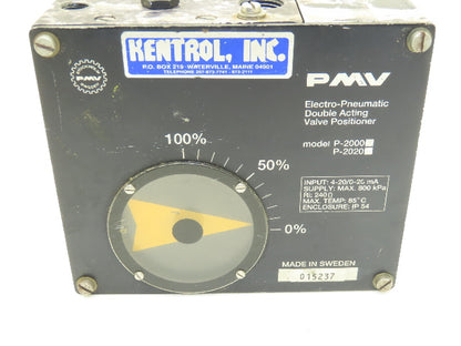 PMV P-2000 Electro-Pneumatic Valve Positioner Double acting 4-20ma