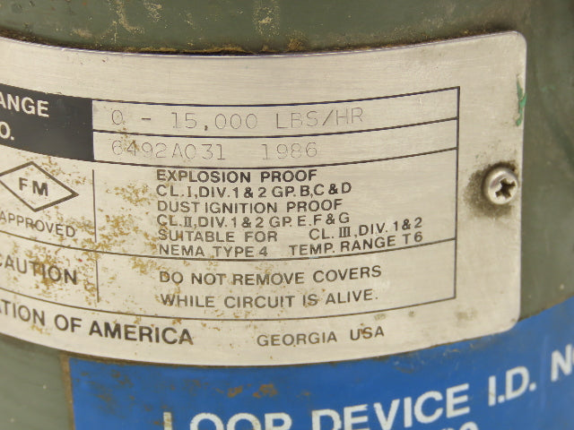 Yokogawa YFA11-LSPA-02*C Yewflo Vortex Flowmeter 255 P/Gal Haz Loc