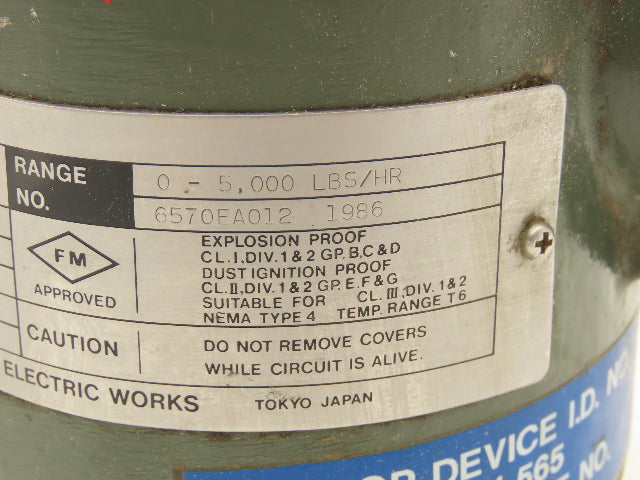 Yokogawa YFA11-LSPA-01*C Yewflo Vortex Flowmeter 255 P/Gal Haz Loc