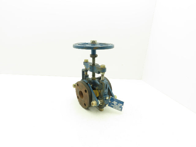 Robbins & Myers KFR Rubber Pinch Valve 1-1/2" Flanged 150psi Handwheel Operator