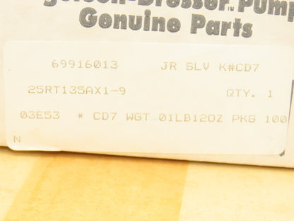 Ingersoll Rand 25RT135AX1-9 Dresser Pump Rebuild Kit SS Sleeve Packing Bushing