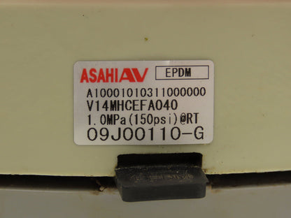Asahi V14MHCEFA040 Diaphragm Pinch Valve 1-1/2" Flanged CPVC EPDM 150psi