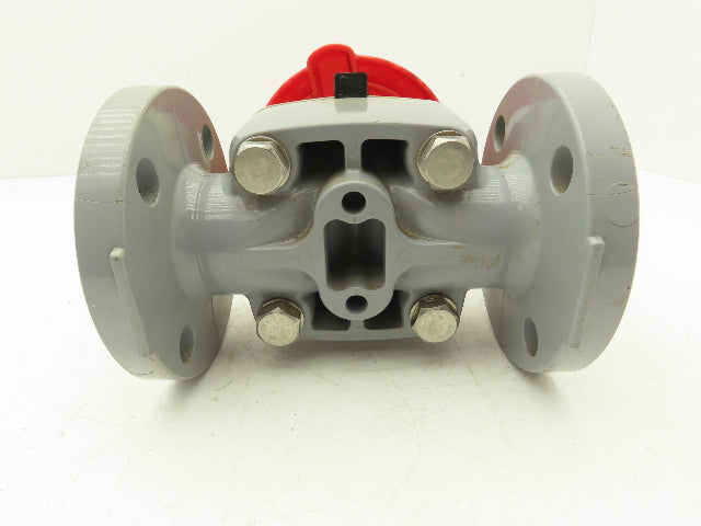 Asahi V14MHCEFA040 Diaphragm Pinch Valve 1-1/2" Flanged CPVC EPDM 150psi