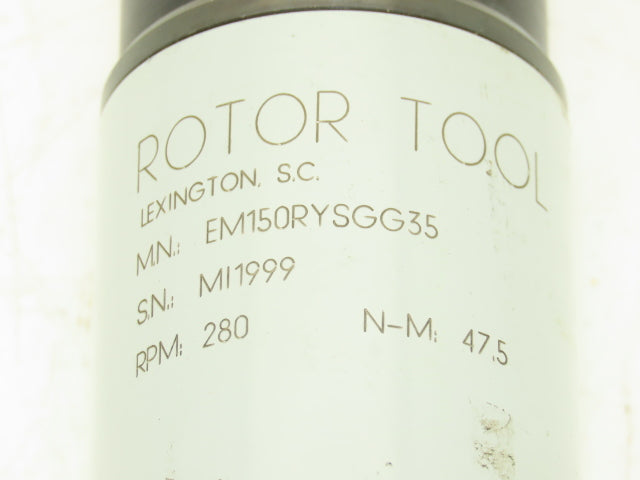 Rotor Tool EM150RYSGG35 Inline Fixtured Nutrunner Transducer Controlled 280rpm