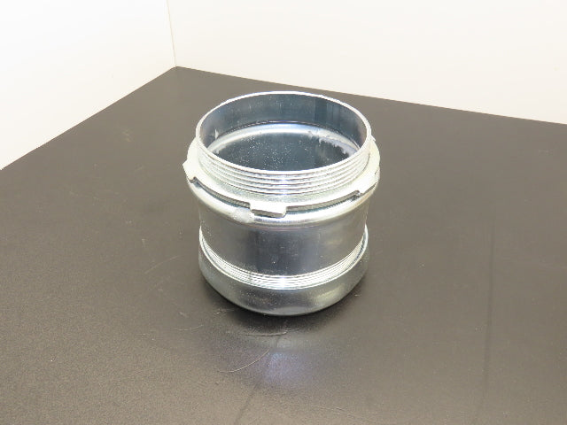 Bridgeport 259 EMT Connector Fitting 4" Steel Compression Box Adaptor Lot of 6