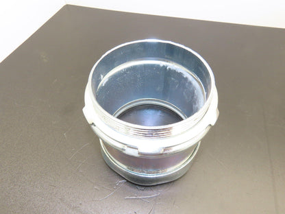 Bridgeport 259 EMT Connector Fitting 4" Steel Compression Box Adaptor Lot of 6