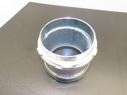 Bridgeport 259 EMT Connector Fitting 4" Steel Compression Box Adaptor Lot of 6
