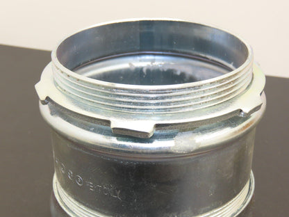 Bridgeport 259 EMT Connector Fitting 4" Steel Compression Box Adaptor Lot of 6