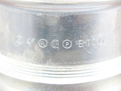 Bridgeport 259 EMT Connector Fitting 4" Steel Compression Box Adaptor Lot of 6