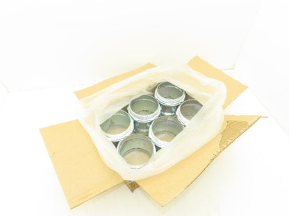 Bridgeport 259 EMT Connector Fitting 4" Steel Compression Box Adaptor Lot of 6