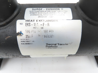 Thermal Transfer EKS-1012-F-R Oil Cooler Shell & Tube Heat Exchanger 2-Pass
