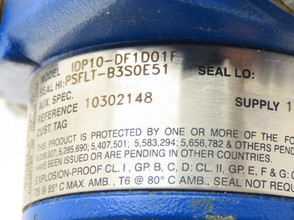 Foxboro IDP10-DF1D01F Pressure Transmitter 0-275psi 3" Flanged 12.5-42VDC