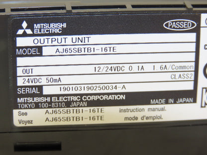 Mitsubishi Electric AJ65SBTB1-16TE Output Unit 12/24VDC 0.1A
