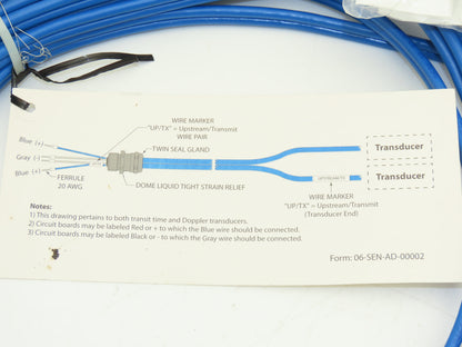 HTTSJP-050-N000 Ultrasonic Transducer Flow Meter 125 GPM 50' Cable