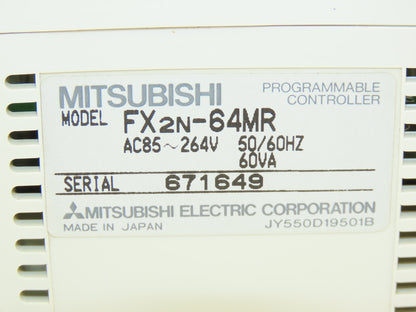 Mitsubishi Electric FX2N-64MR Programmable Controller 120/240VAC