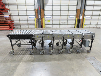 Best Flex 30"x 22' Expandable Power Roller Conveyor 36" Accumulation Zones 120V