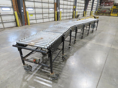 Best Flex 30"x 22' Expandable Power Roller Conveyor 36" Accumulation Zones 120V