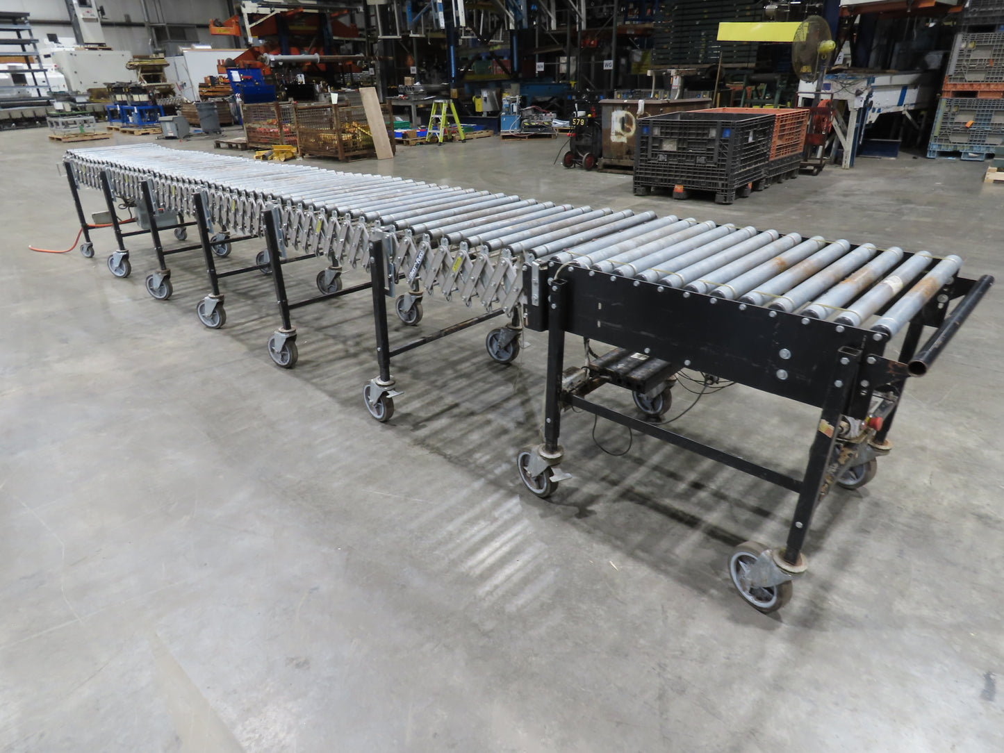 Best Flex 30"x 22' Expandable Power Roller Conveyor 36" Accumulation Zones 120V