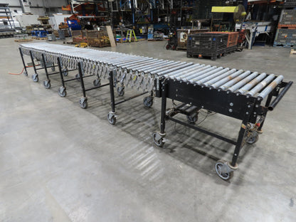 Best Flex 30"x 22' Expandable Power Roller Conveyor 36" Accumulation Zones 120V