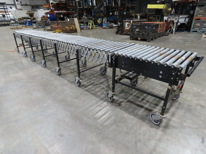 Best Flex 30"x 22' Expandable Power Roller Conveyor 36" Accumulation Zones 120V