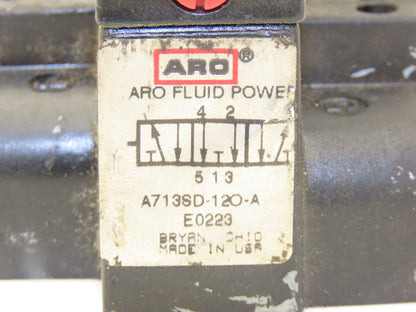 Aro Fluid Power A713SD-120A Pneumatic Solenoid Valve 150psi 3-Pos 4-Way 120V