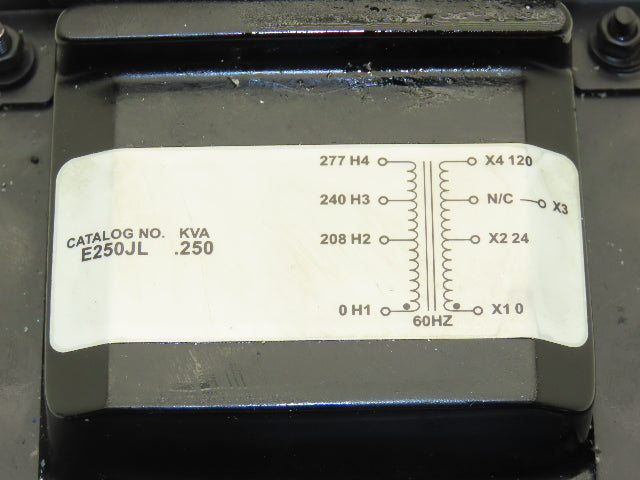 Hevi-Duty E250JL Power Transformer 250VA 1Ph HV 277/240/208 LV 120/24 Class 105