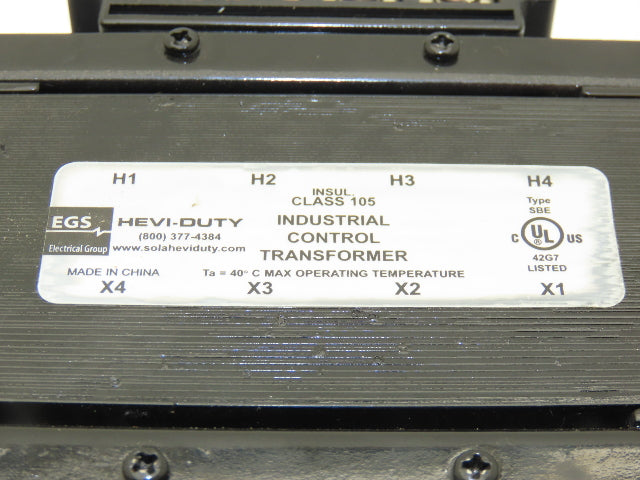 Hevi-Duty E250JL Power Transformer 250VA 1Ph HV 277/240/208 LV 120/24 Class 105