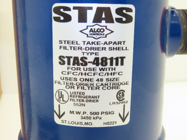 STAS STAS-4811T Steel Take-Apart Refrigerant Filter-Dryer Shell Size 48 Filter