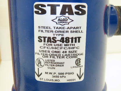STAS STAS-4811T Steel Take-Apart Refrigerant Filter-Dryer Shell Size 48 Filter