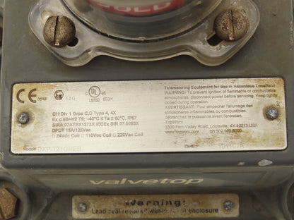 Topworx DXP T21GNEB Valvetop Valve Positioner Indicator 15A 125VAC