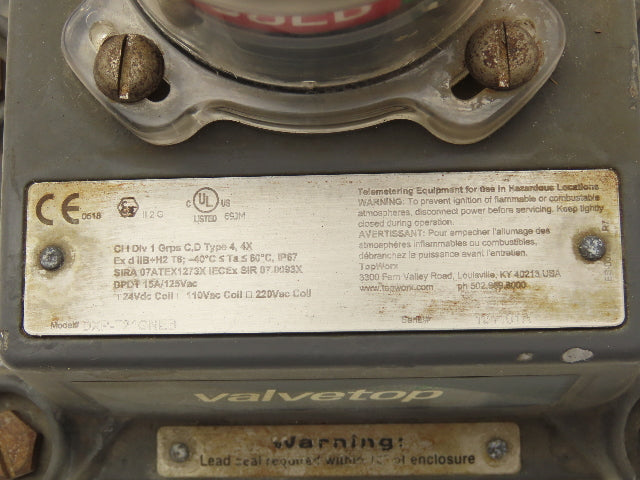 Topworx DXP T21GNEB Valvetop Valve Positioner Indicator 15A 125VAC
