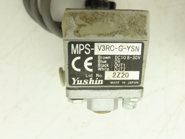 Yushin MPS-V3RC-G-YSN Digital Pressure Switch 10.8-30vdc 0-145psi Lot of 3