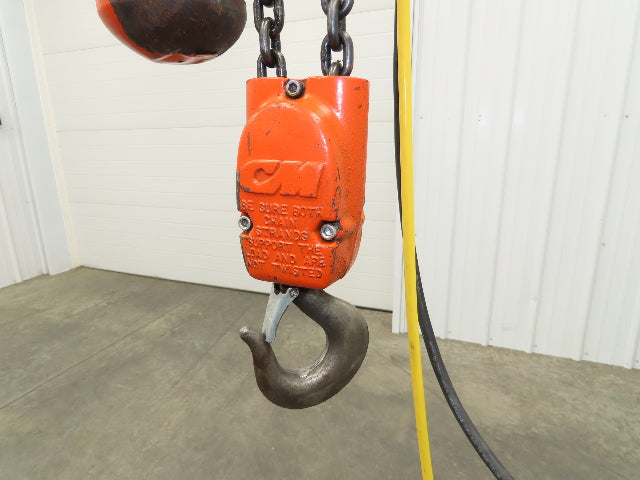 CM Lodestar R 2 Ton Electric Chain Hoist 8 FPM 15' Lift 11' Pendant 230/460 3 PH