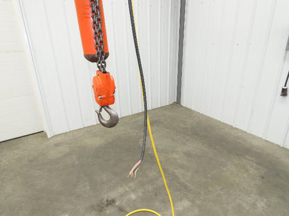 CM Lodestar R 2 Ton Electric Chain Hoist 8 FPM 15' Lift 11' Pendant 230/460 3 PH