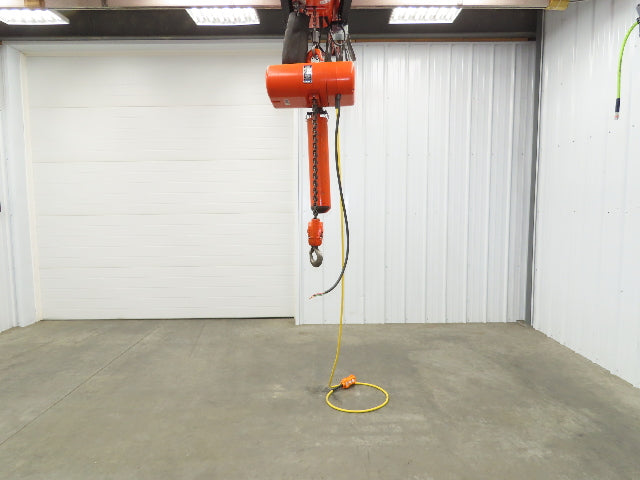 CM Lodestar R 2 Ton Electric Chain Hoist 8 FPM 15' Lift 11' Pendant 230/460 3 PH