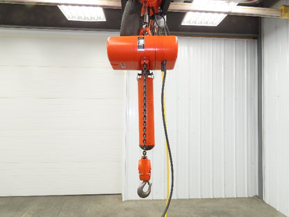 CM Lodestar R 2 Ton Electric Chain Hoist 8 FPM 15' Lift 11' Pendant 230/460 3 PH