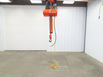CM Lodestar R 2 Ton Electric Chain Hoist 8 FPM 15' Lift 11' Pendant 230/460 3 PH