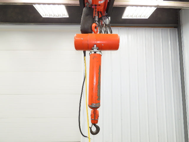 CM Lodestar R 2 Ton Electric Chain Hoist 8 FPM 16' Lift 12' Pendant 240/480 3 PH