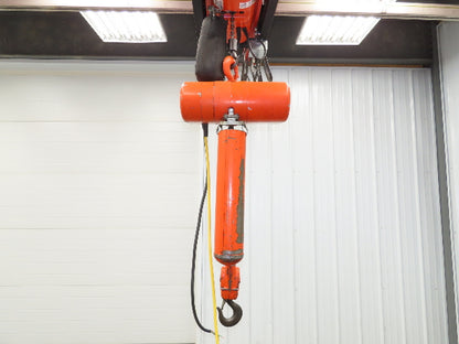 CM Lodestar R 2 Ton Electric Chain Hoist 8 FPM 16' Lift 12' Pendant 240/480 3 PH