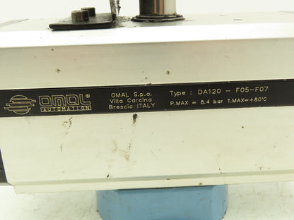 Omal DA120-F05-F07 Pneumatic Valve Actuator 121psi Double Acting