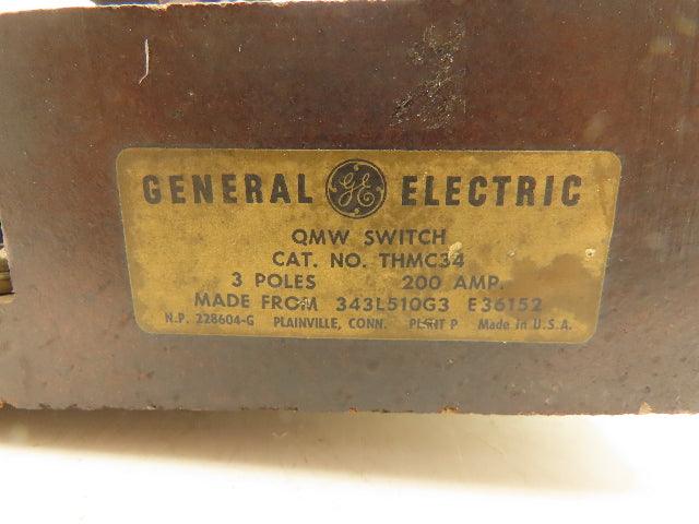 General Electric THMC34 200A Fusible Disconnect QMW Switch