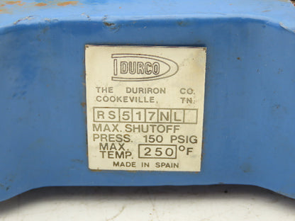 Durco 6" Lug Style Butterfly Valve Lined Disc 150psi DN150  *Cracked Seal*