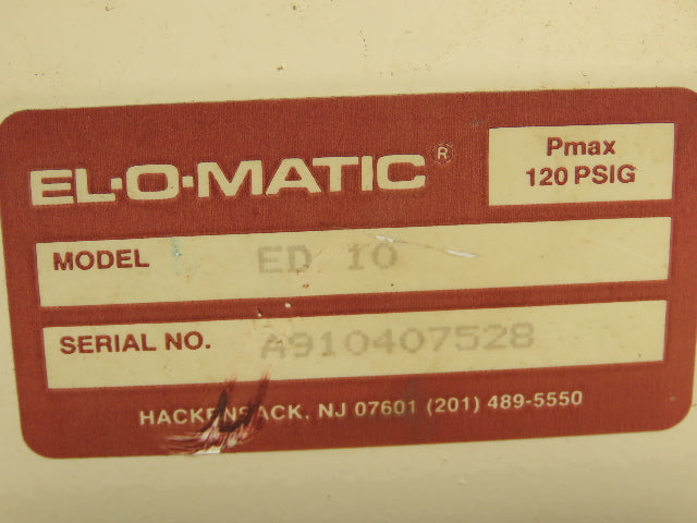 El-O-Matic ED10 Pneumatic Valve Actuator 120psi w/StoneL Positioner Quartz PQ