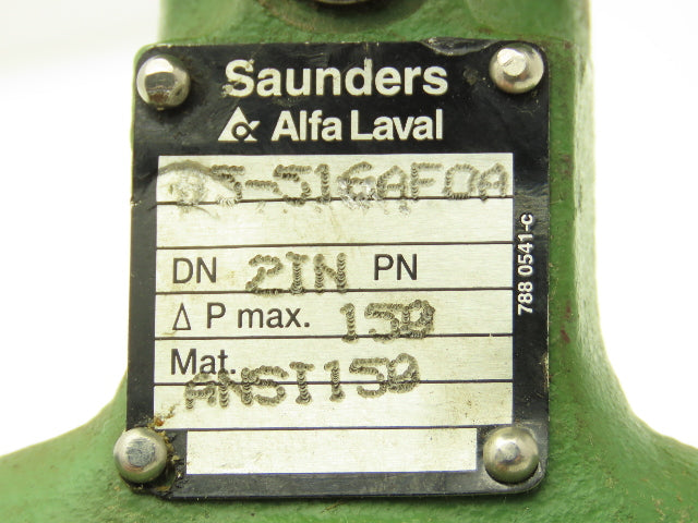 Saunders Alfa Laval 2" Lug Butterfly Valve w/Conbraco Pneumatic Actuator CTD 30