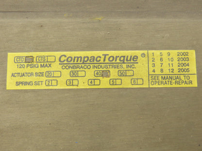 Apollo 142 2" Lug Butterfly Valve w/Conbraco Pneumatic Actuator CTD 40