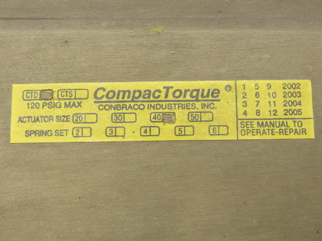 Apollo 142 2" Lug Butterfly Valve w/Conbraco Pneumatic Actuator CTD 40