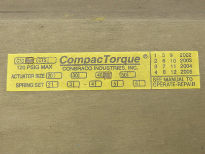Apollo 142 2" Lug Butterfly Valve w/Conbraco Pneumatic Actuator CTD 40