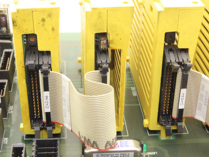 Mori Seiki AP-DTP-NH5-1 Lathe Distribution Module Relay Board With 6 I/O Cards